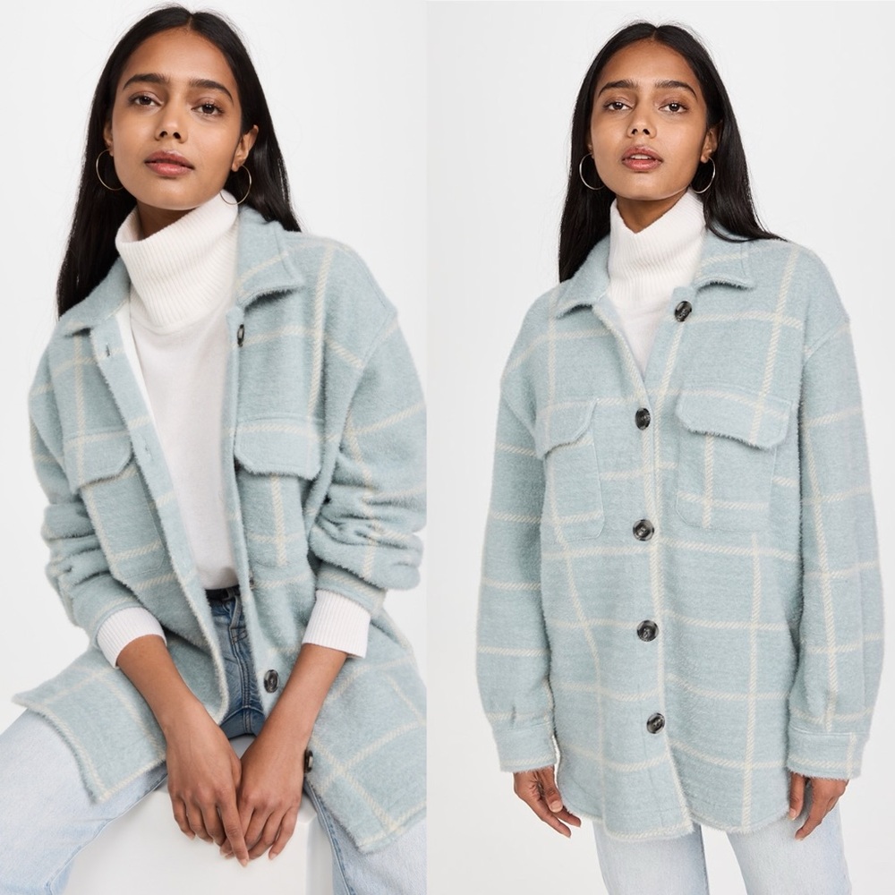 Women's Blue Plaid Jacket